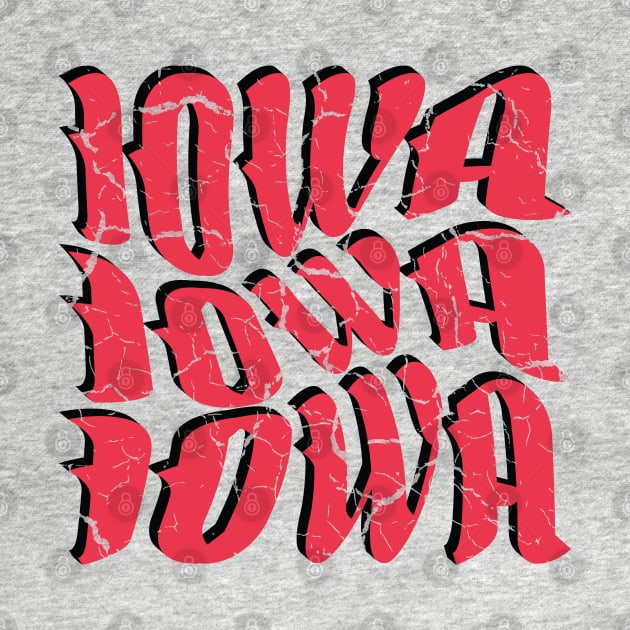 IOWA Vintage Typography Design V2 by Trendsdk